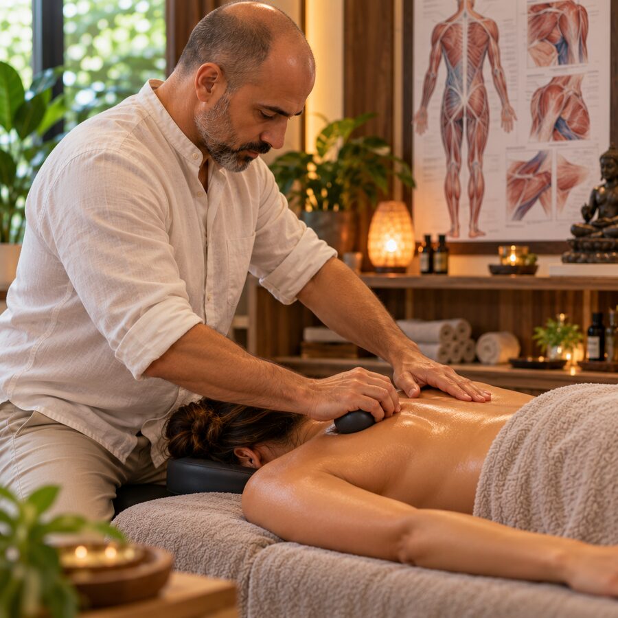 Imagem de apresentação de Massoterapia e Liberação Miofascial